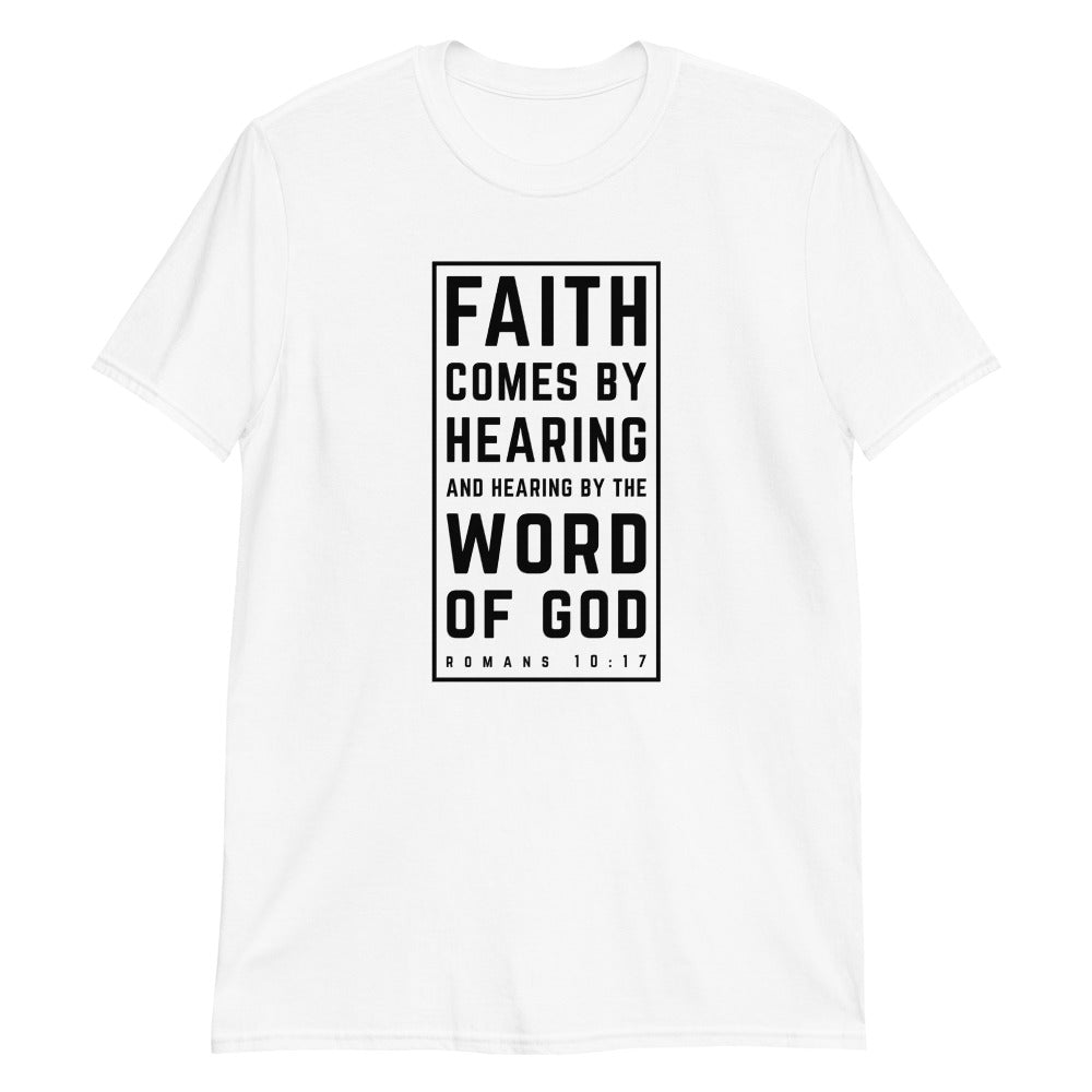 Faith Comes By Hearing - Men's T -  Black / S, Black / M, Black / L, Black / XL, Black / 2XL, Black / 3XL, Navy / S, Navy / M, Navy / L, Navy / XL -  Trini-T Ministries