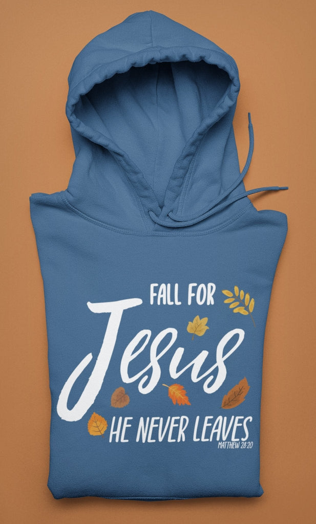 Fall For Jesus - Hoodie -  Black / S, Black / M, Black / L, Black / XL, Black / 2XL, Black / 3XL, Black / 4XL, Black / 5XL, Maroon / S, Maroon / M -  Trini-T Ministries