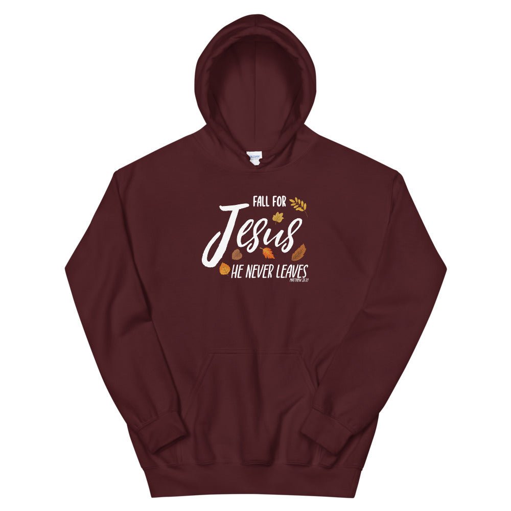 Fall For Jesus - Hoodie -  Black / S, Black / M, Black / L, Black / XL, Black / 2XL, Black / 3XL, Black / 4XL, Black / 5XL, Maroon / S, Maroon / M -  Trini-T Ministries