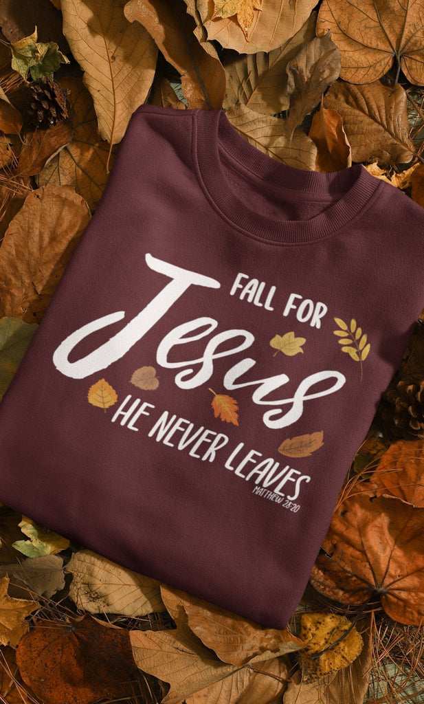 Fall For Jesus - Sweatshirt -  Black / S, Black / M, Black / L, Black / XL, Black / 2XL, Black / 3XL, Black / 4XL, Black / 5XL, Navy / S, Navy / M -  Trini-T Ministries