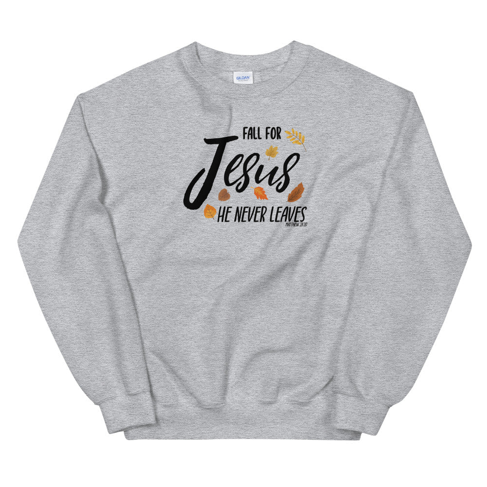 Fall For Jesus - Sweatshirt -  Black / S, Black / M, Black / L, Black / XL, Black / 2XL, Black / 3XL, Black / 4XL, Black / 5XL, Navy / S, Navy / M -  Trini-T Ministries