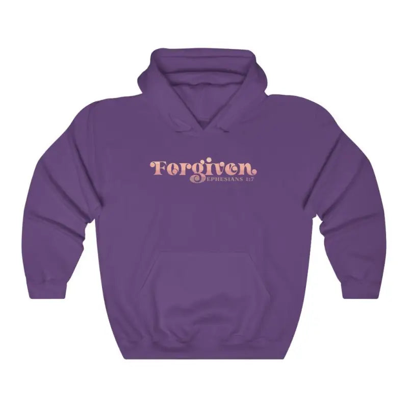 Forgiven - Hoodie -  Purple / S, Purple / M, Purple / L, Purple / XL, Purple / 2XL, Purple / 3XL, Purple / 4XL, Purple / 5XL, Dark Chocolate / S, Dark Chocolate / M -  Trini-T Ministries