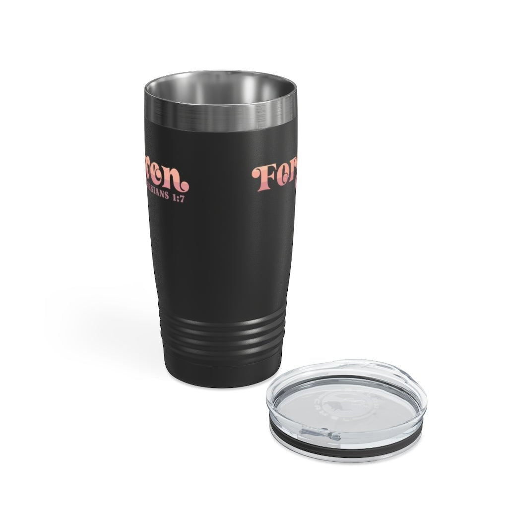 Forgiven - Tumbler -  20oz / White, 20oz / Black, 20oz / Silver -  Trini-T Ministries