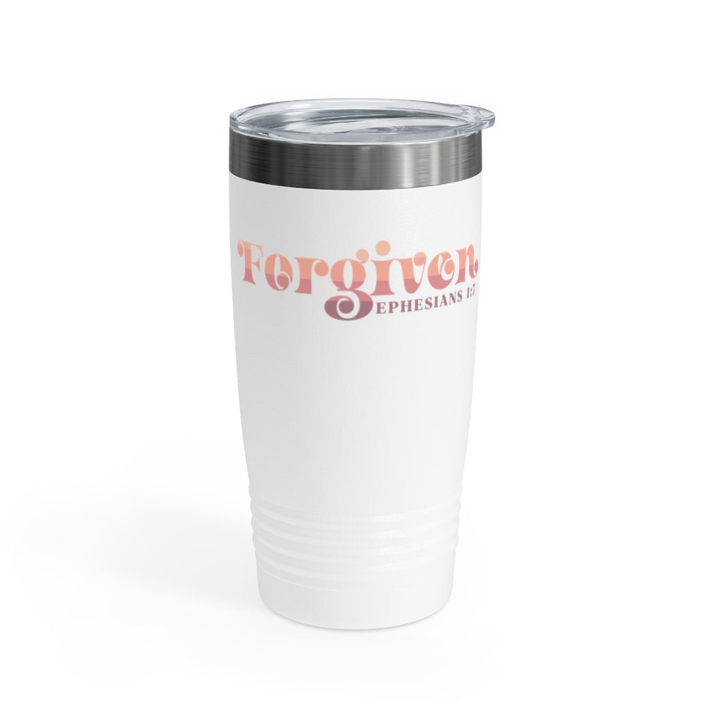 Forgiven - Tumbler -  20oz / White, 20oz / Black, 20oz / Silver -  Trini-T Ministries