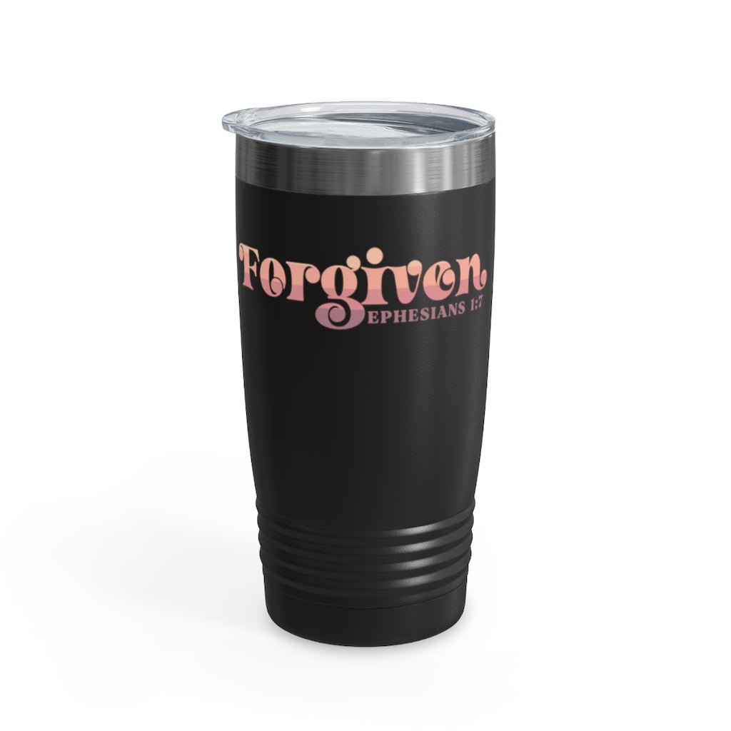 Forgiven - Tumbler -  20oz / White, 20oz / Black, 20oz / Silver -  Trini-T Ministries