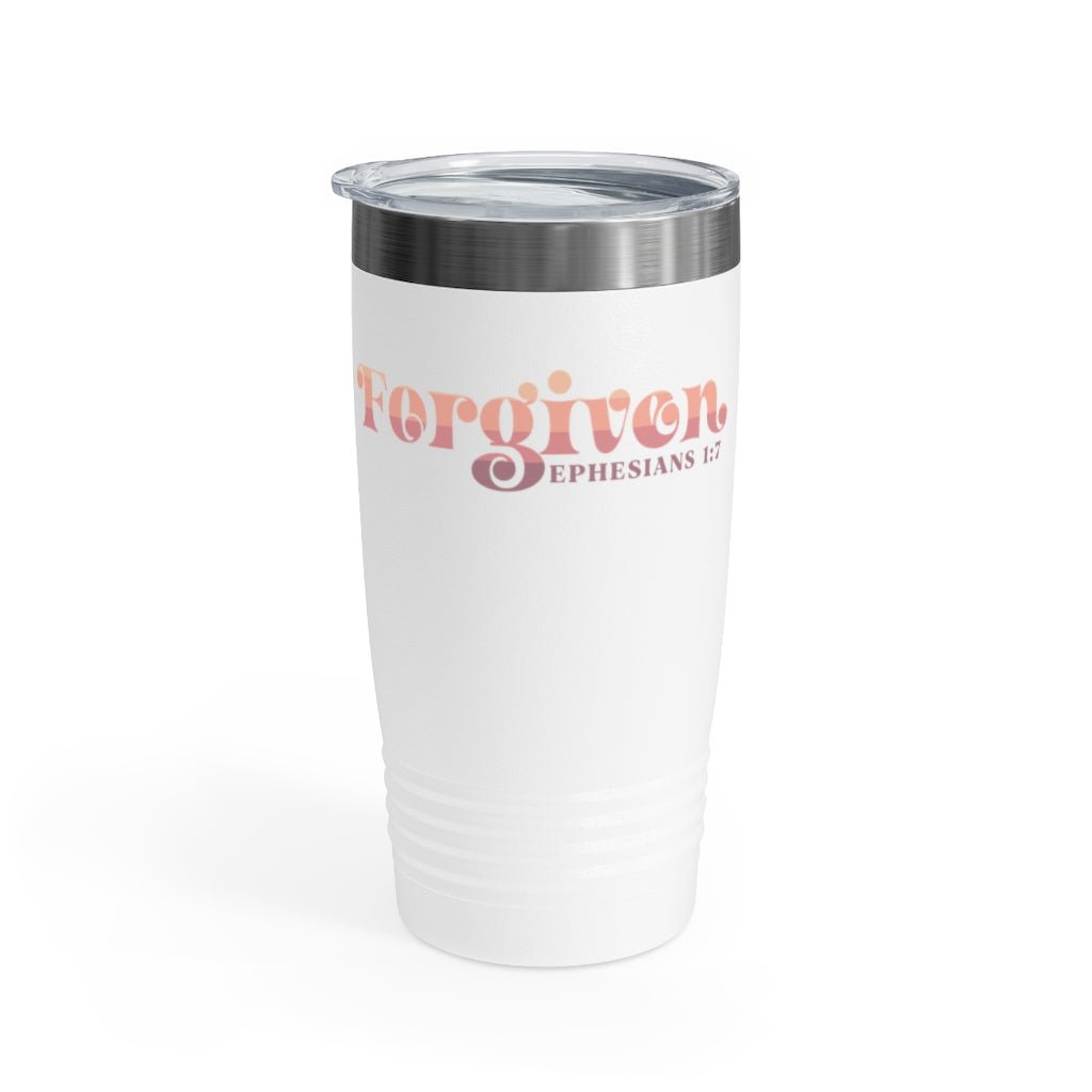 Forgiven - Tumbler -  20oz / White, 20oz / Black, 20oz / Silver -  Trini-T Ministries