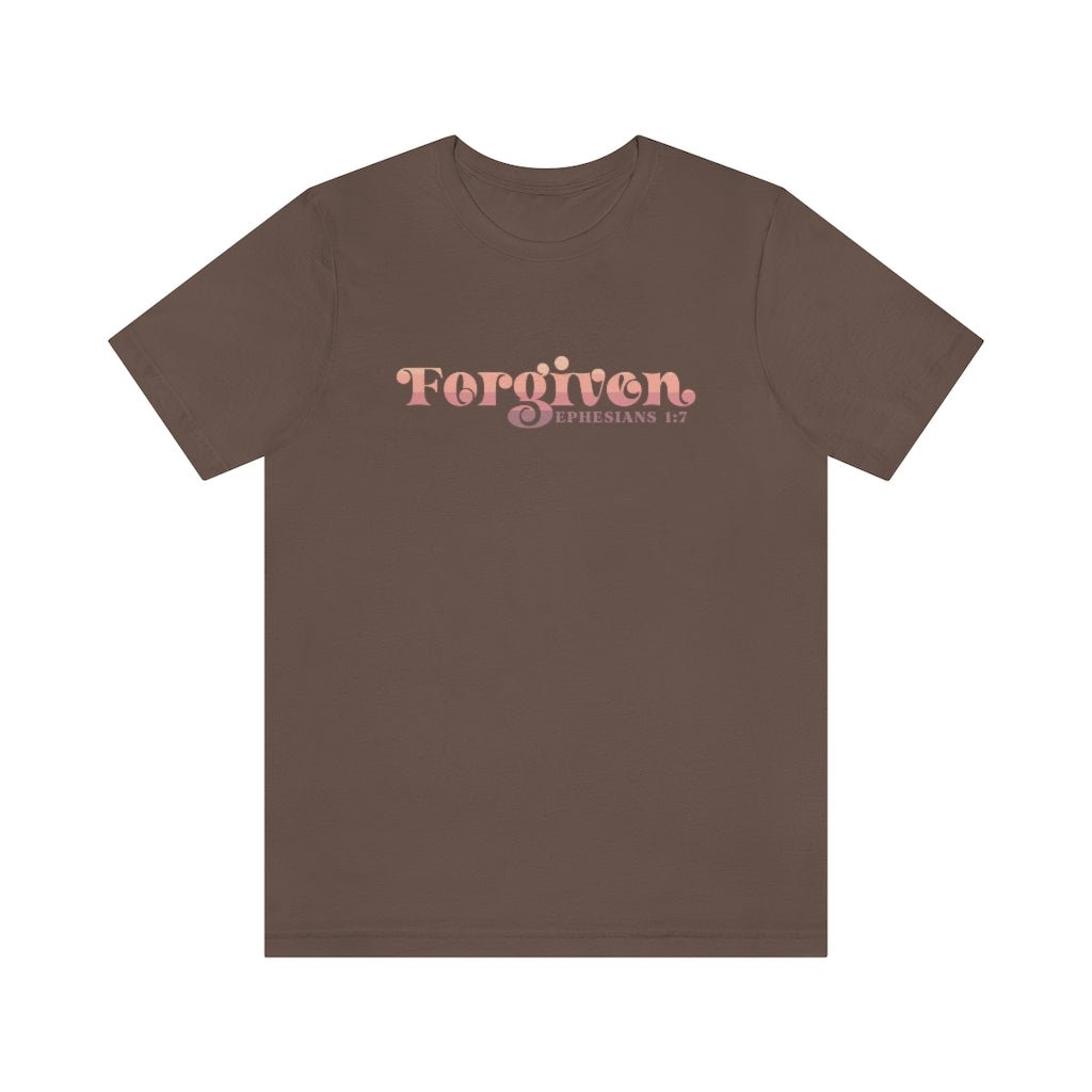 Forgiven - Women's T -  Navy / L, Asphalt / S, Black / S, Dark Grey Heather / S, Maroon / S, Navy / S, Red / S, Team Purple / S, True Royal / S, White / S -  Trini-T Ministries