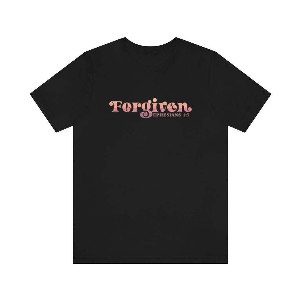 Forgiven - Women's T -  Navy / L, Asphalt / S, Black / S, Dark Grey Heather / S, Maroon / S, Navy / S, Red / S, Team Purple / S, True Royal / S, White / S -  Trini-T Ministries