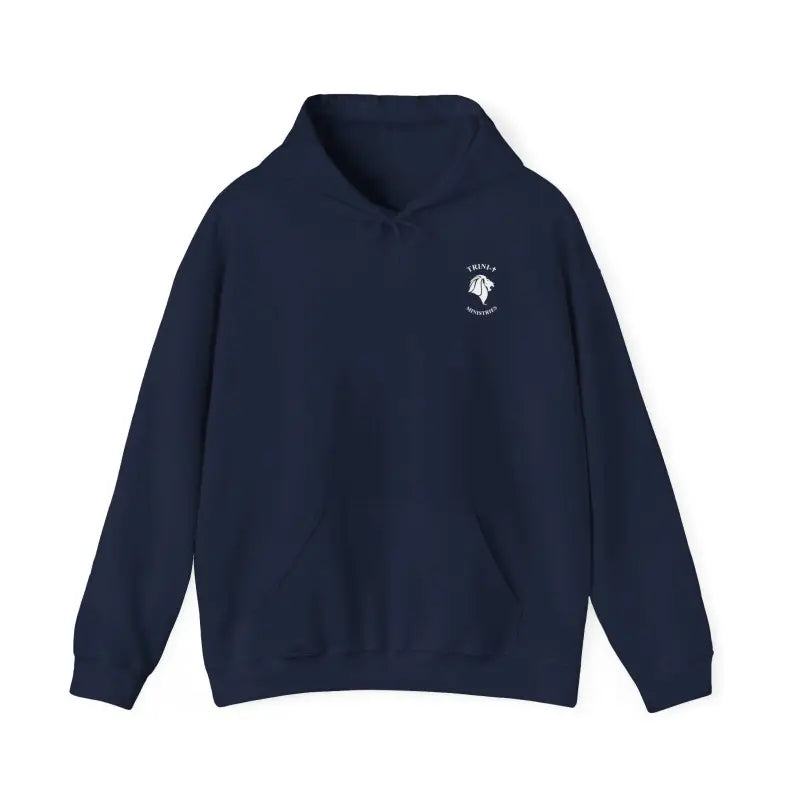 Navy blue hoodie with a logo, perfect Christian gift for your greatest friend