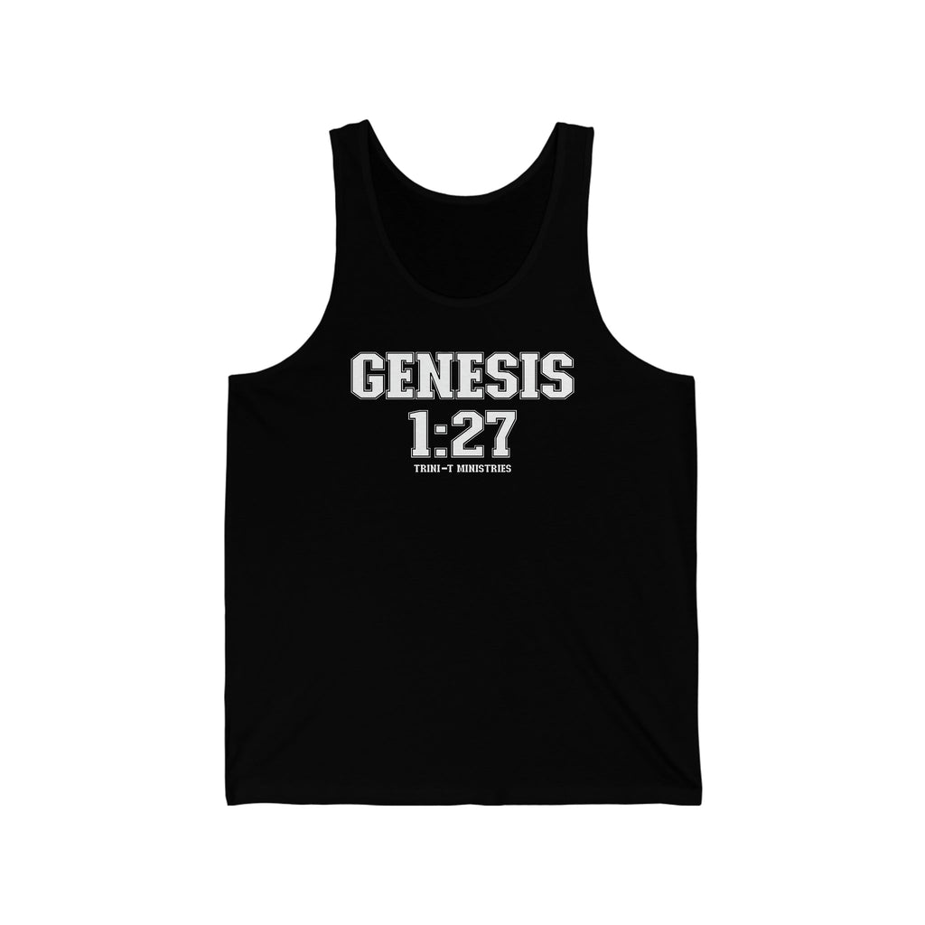 Genesis 1:27 - Tank -  XS / Navy, S / Navy, M / Navy, L / Navy, XL / Navy, 2XL / Navy, XS / Black, XS / White, S / Black, S / White -  Trini-T Ministries