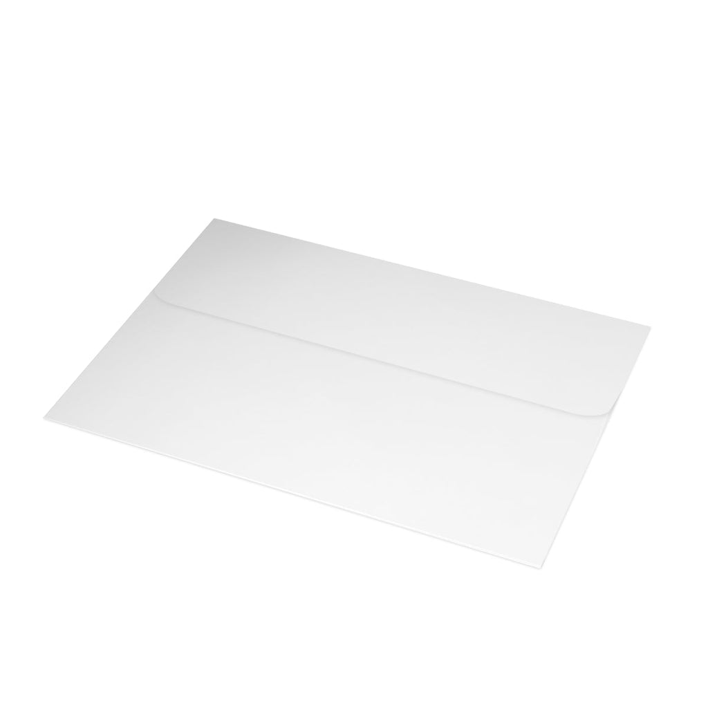 White rectangular mat for Glory to the King Nativity Greeting Cards display