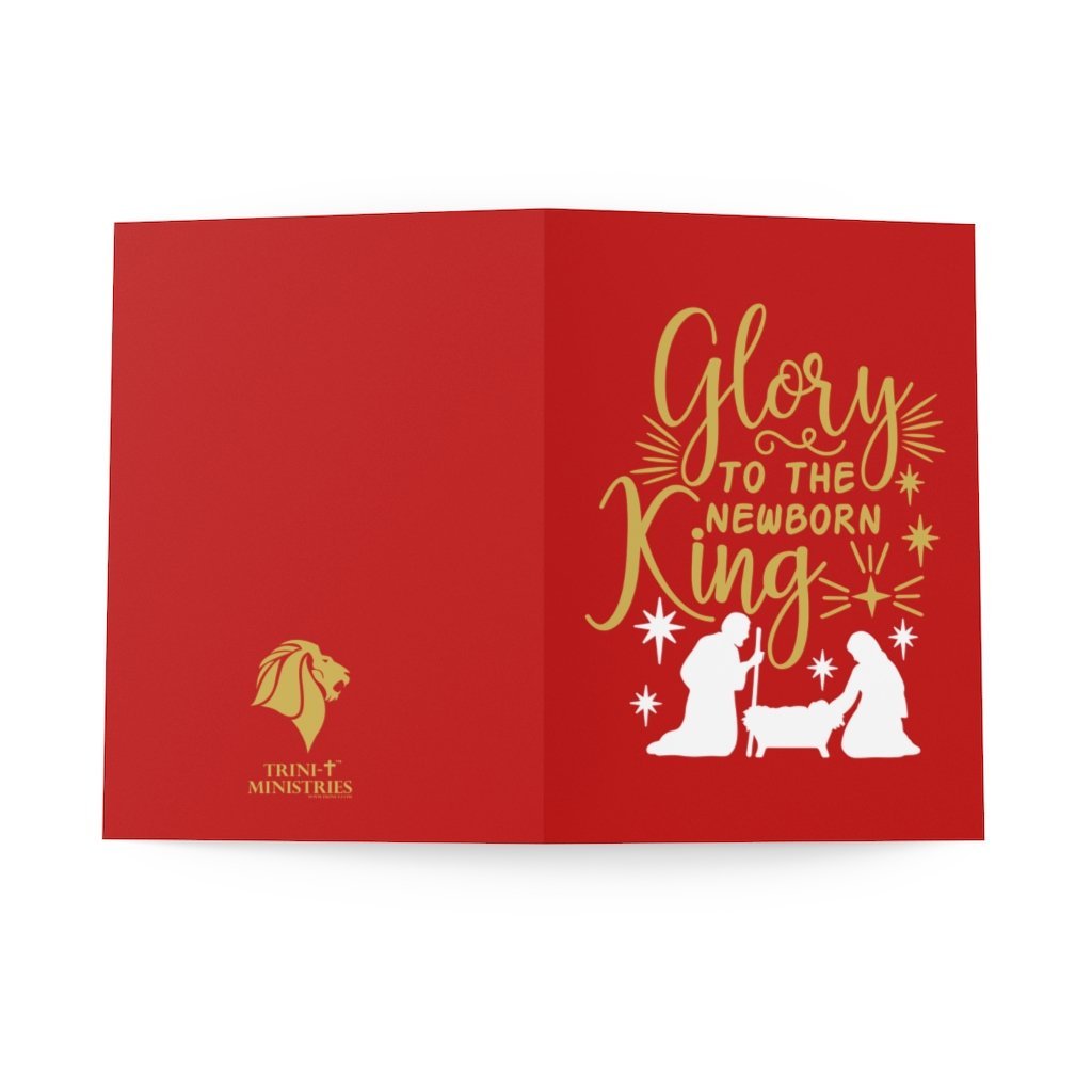 Glory to the King - Greeting Cards (8 pcs) -  4.1" x 5.8" -  Trini-T Ministries