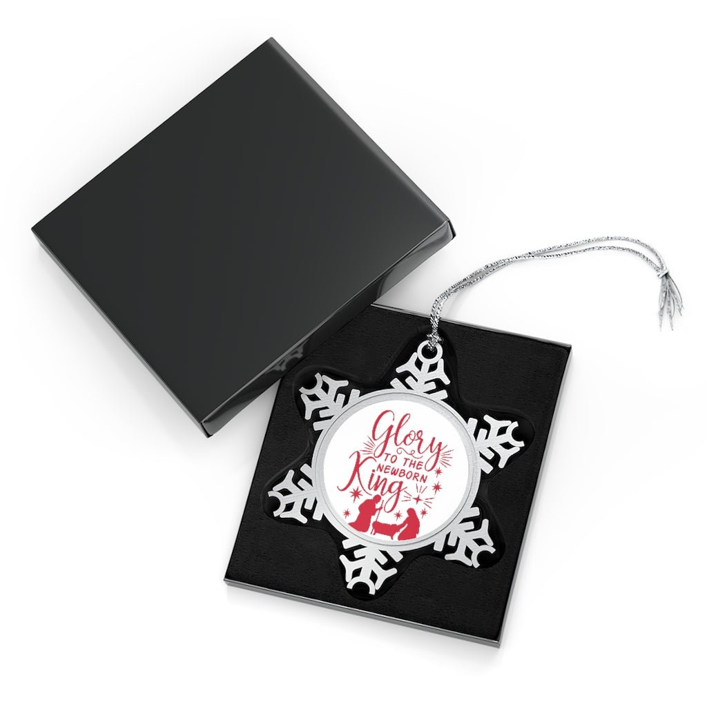 Glory to the King - Pewter Snowflake Ornament -  Snowflake / One Size -  Trini-T Ministries