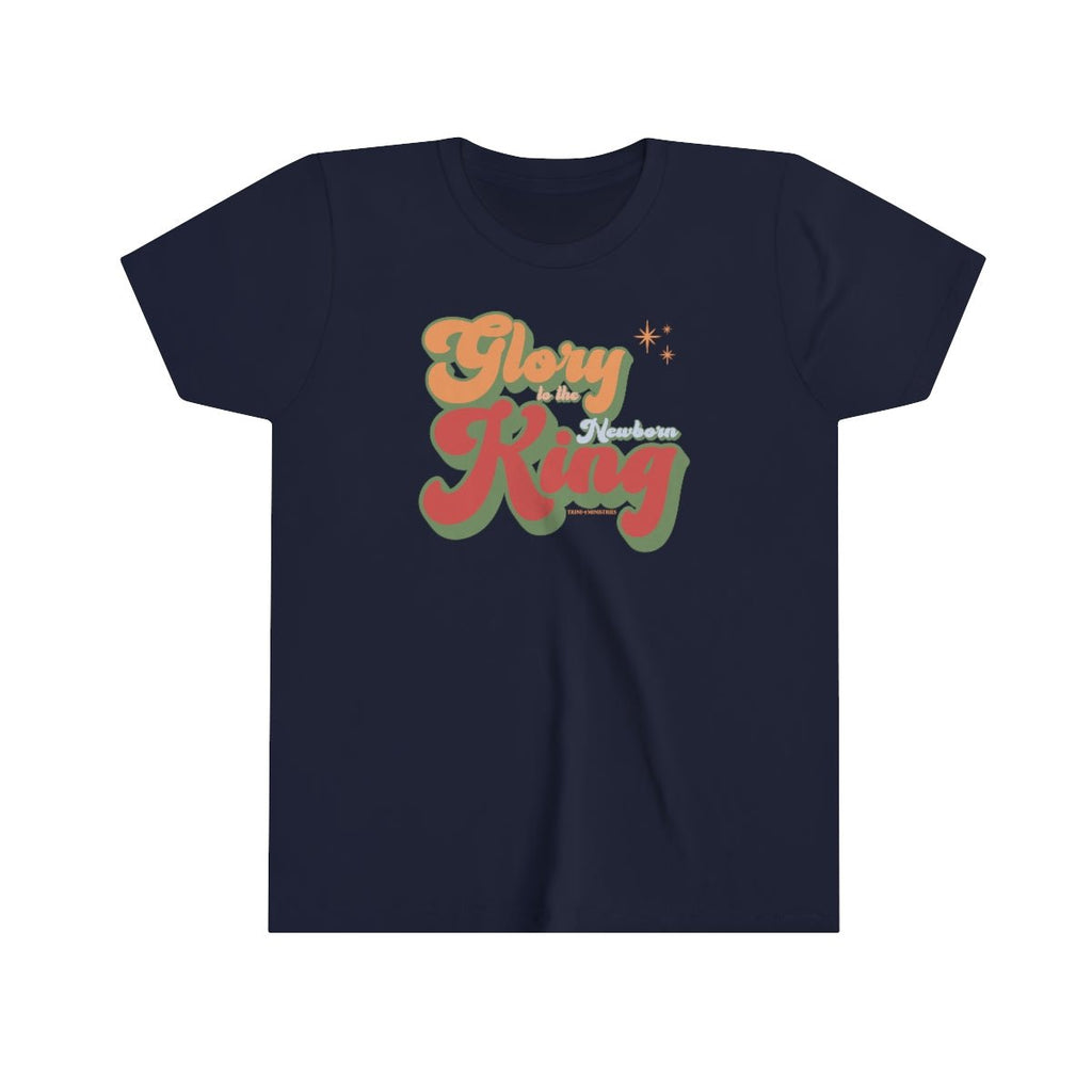 Glory to the King Retro -Kids T -  Navy / S, Navy / M, Navy / L, Navy / XL, Black / S, White / S, Asphalt / S, Black / M, White / M, Pink / M -  Trini-T Ministries