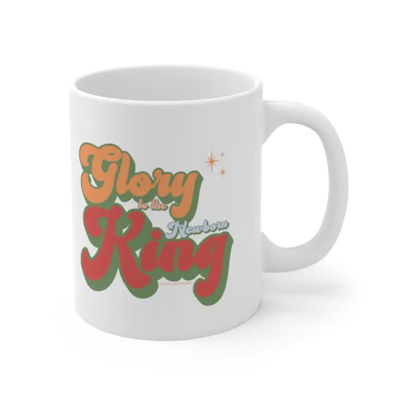 Glory to the King Retro - Mug -  11oz -  Trini-T Ministries