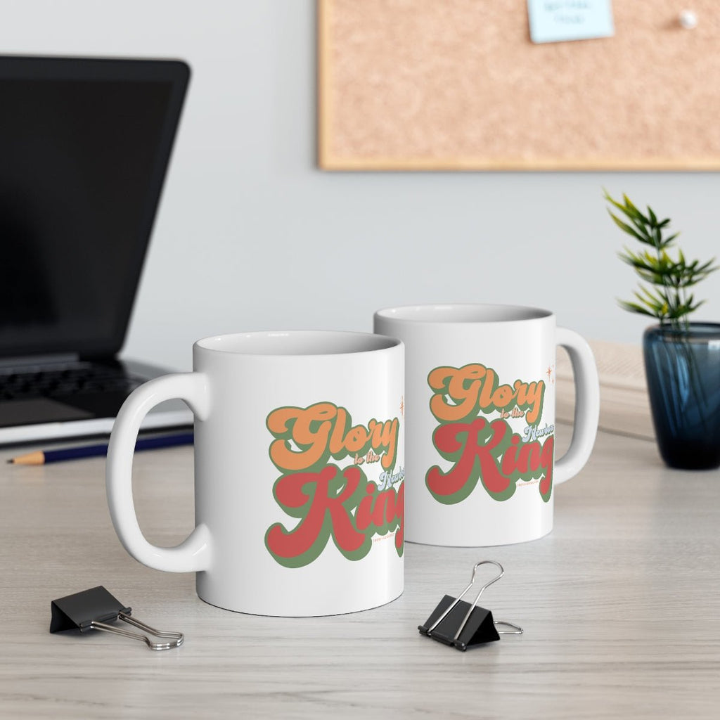 Glory to the King Retro - Mug -  11oz -  Trini-T Ministries