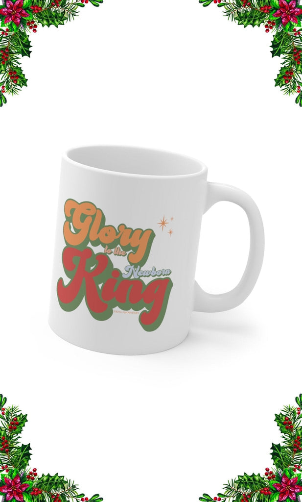 Glory to the King Retro - Mug -  11oz -  Trini-T Ministries