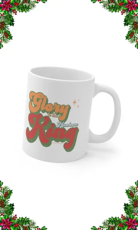 Glory to the King Retro - Mug -  11oz -  Trini-T Ministries