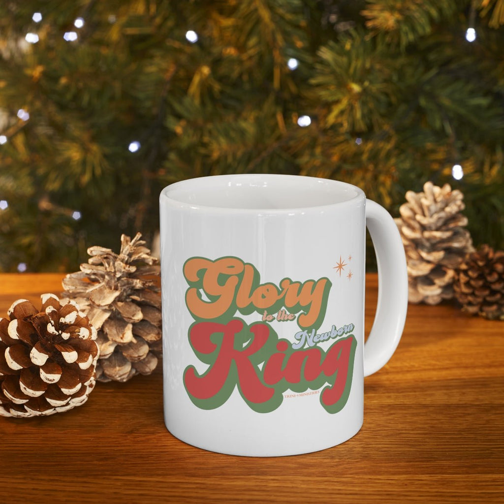 Glory to the King Retro - Mug -  11oz -  Trini-T Ministries