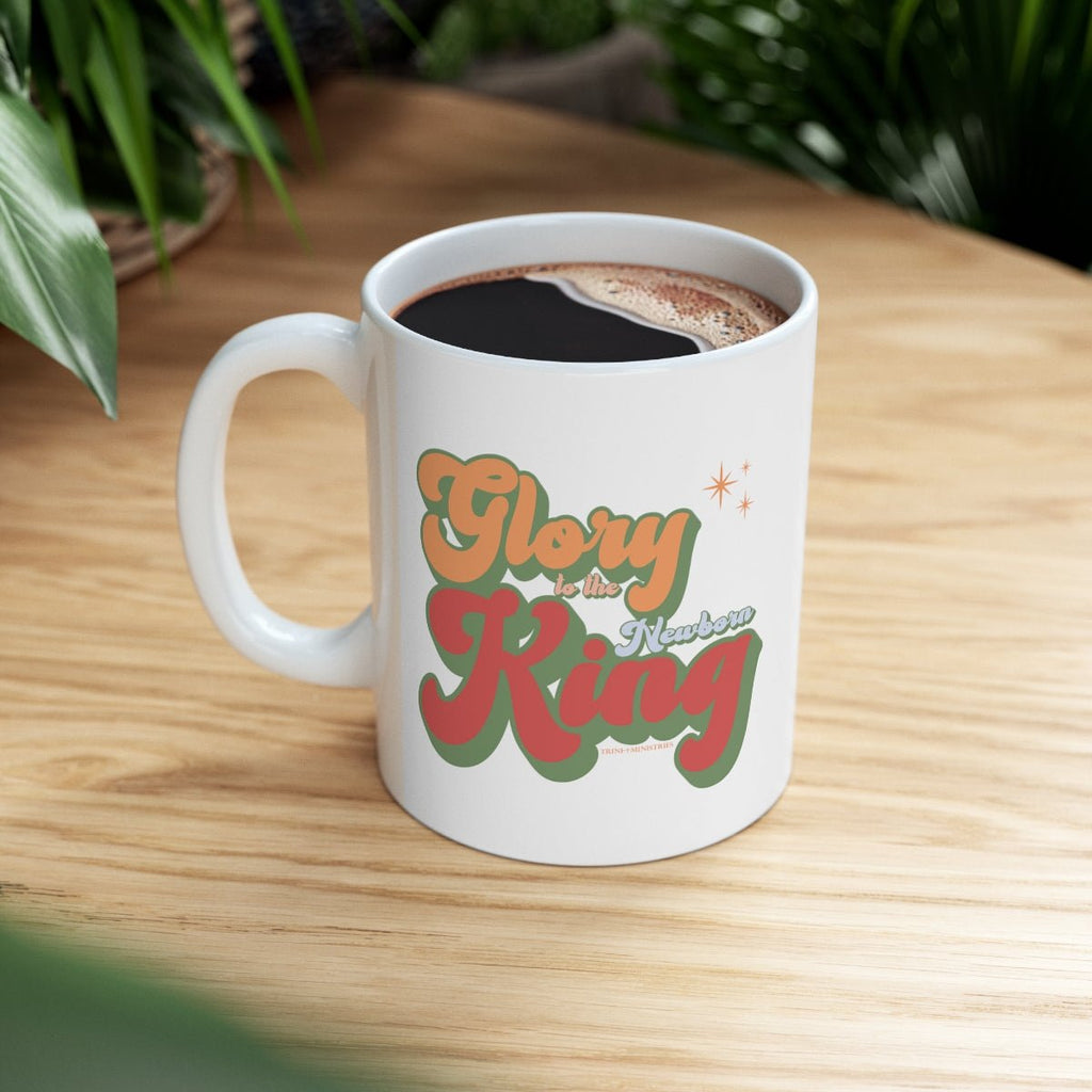 Glory to the King Retro - Mug -  11oz -  Trini-T Ministries