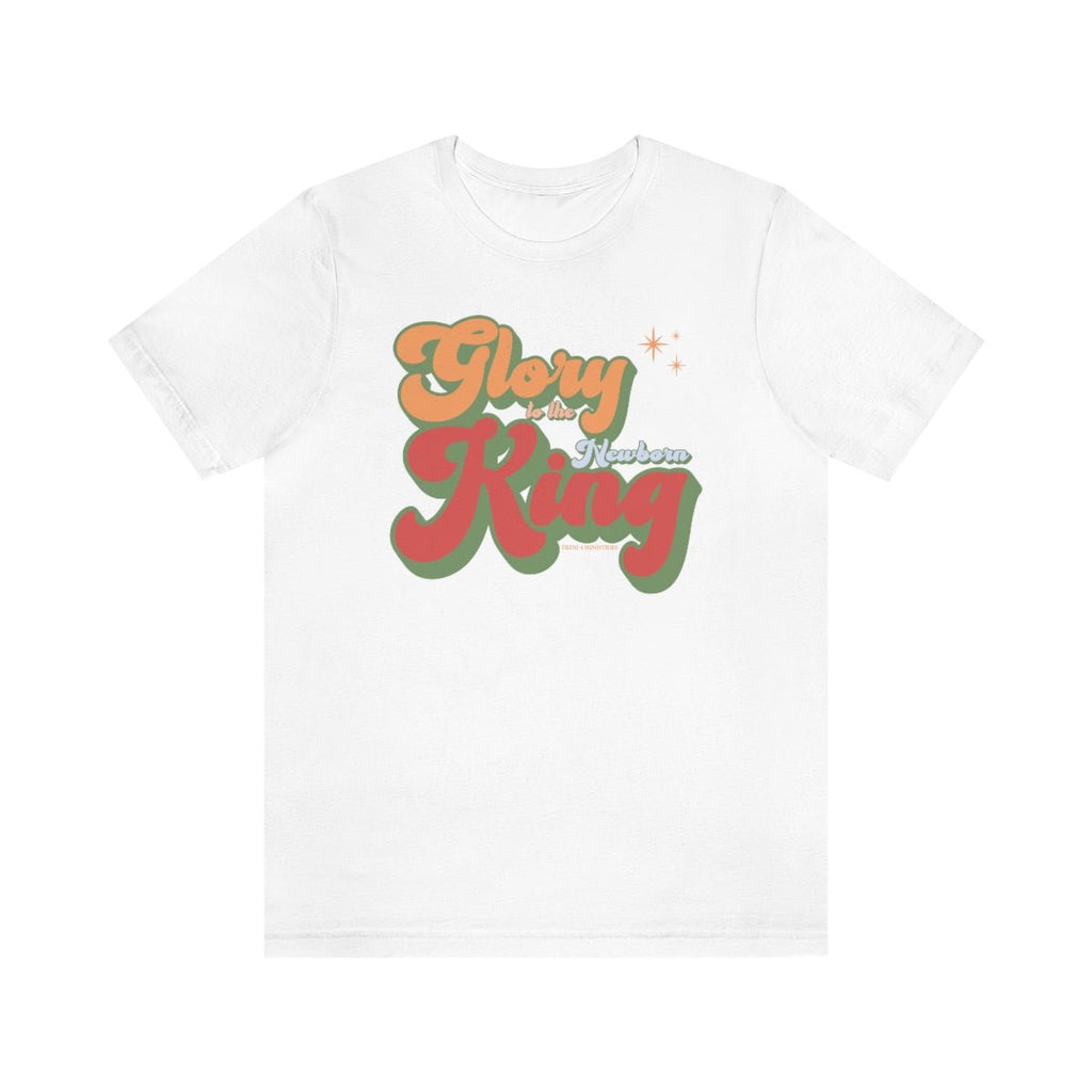 Glory to the King Retro - T -  White / S, White / M, White / L, White / XL, White / 2XL, White / 3XL, Athletic Heather / S, Black / S, Navy / S, Athletic Heather / M -  Trini-T Ministries