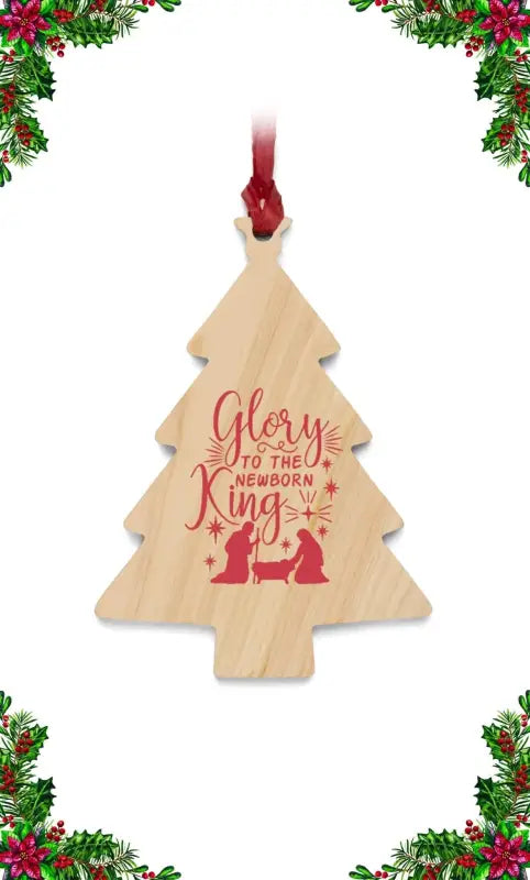 Glory to the King - Wooden Ornaments -  Tree / One Size, Heart / One Size, Bell / One Size, Star / One Size -  Trini-T Ministries