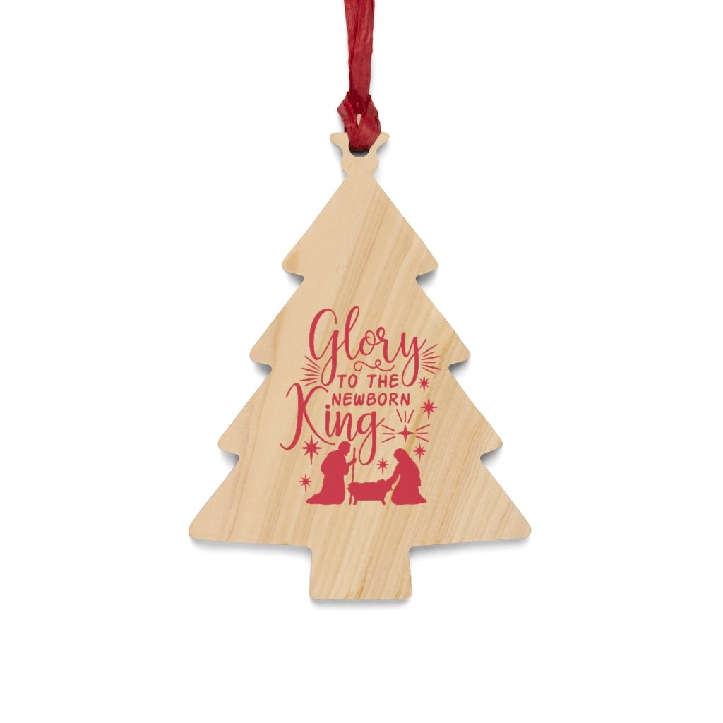 Glory to the King - Wooden Ornaments -  Tree / One Size, Heart / One Size, Bell / One Size, Star / One Size -  Trini-T Ministries