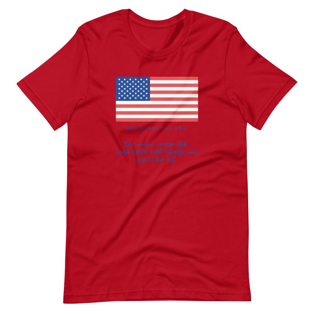 God Bless the USA - Men’s T -  White / XS, White / S, White / M, White / L, White / XL, White / 2XL, White / 3XL, White / 4XL, Black / XS, Black / S -  Trini-T Ministries