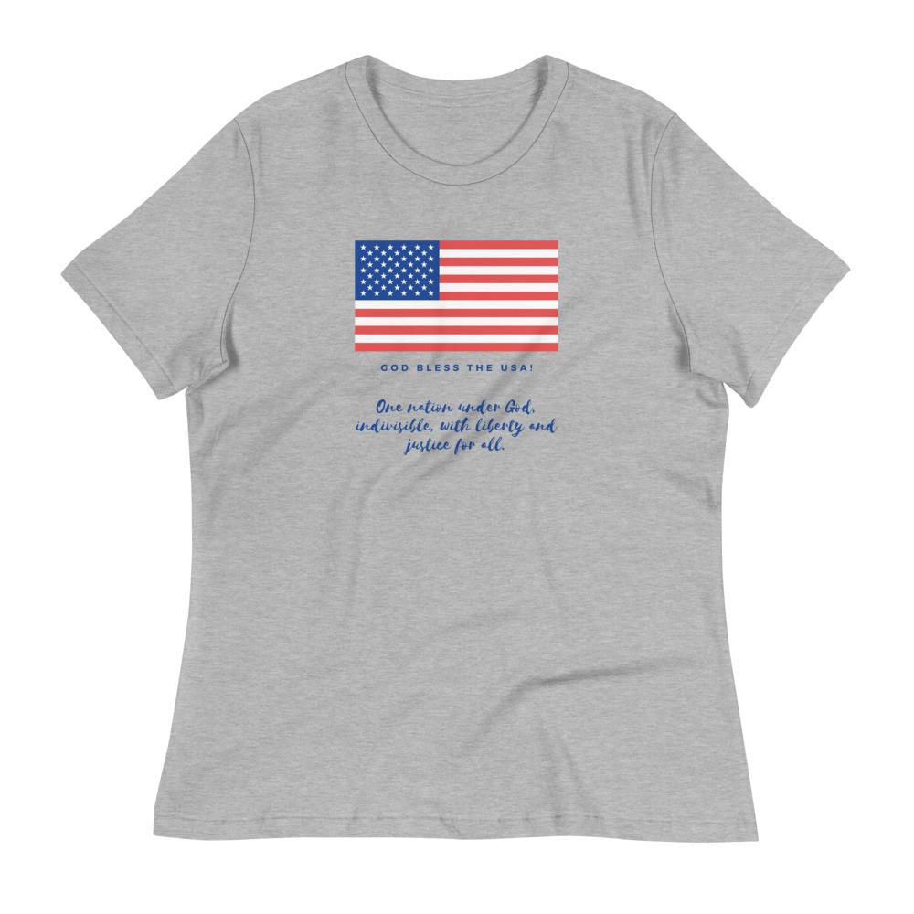 God Bless the USA - Women’s T -  White / S, White / M, White / L, White / XL, White / 2XL, Black / S, Black / M, Black / L, Black / XL, Black / 2XL -  Trini-T Ministries