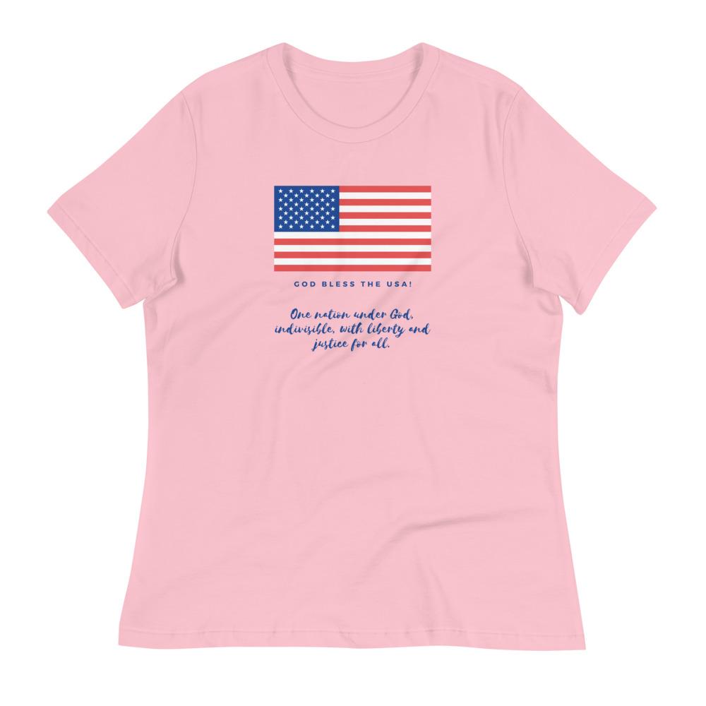 God Bless the USA - Women’s T -  White / S, White / M, White / L, White / XL, White / 2XL, Black / S, Black / M, Black / L, Black / XL, Black / 2XL -  Trini-T Ministries