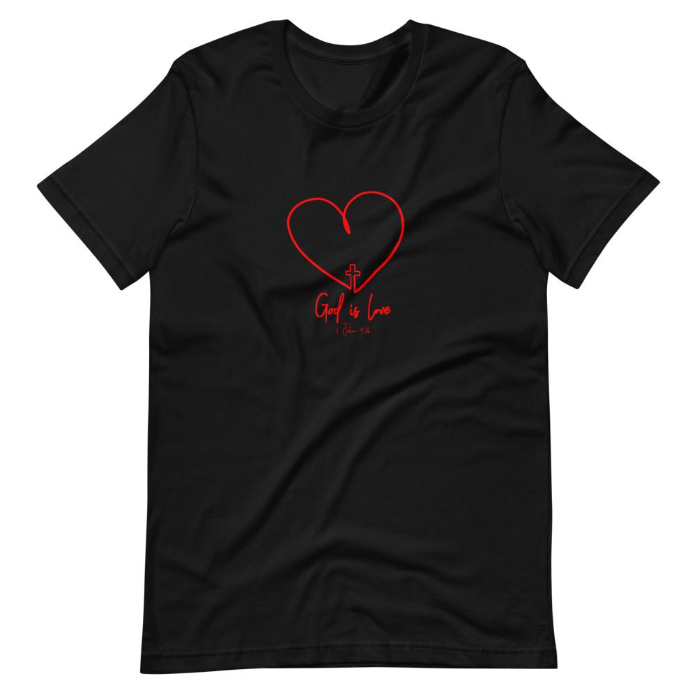 God is Love - Men’s T -  Black / XS, Black / S, Black / M, Black / L, Black / XL, Black / 2XL, Black / 3XL, Black / 4XL, Navy / XS, Navy / S -  Trini-T Ministries