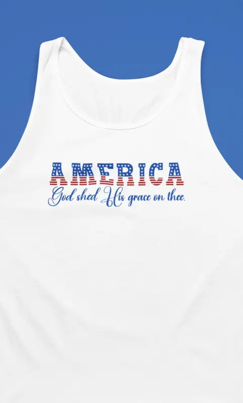 God Shed His Grace - Tank -  XS / Black, XS / White, XS / Navy, S / Black, S / White, S / Navy, M / Black, M / White, M / Navy, L / Black -  Trini-T Ministries