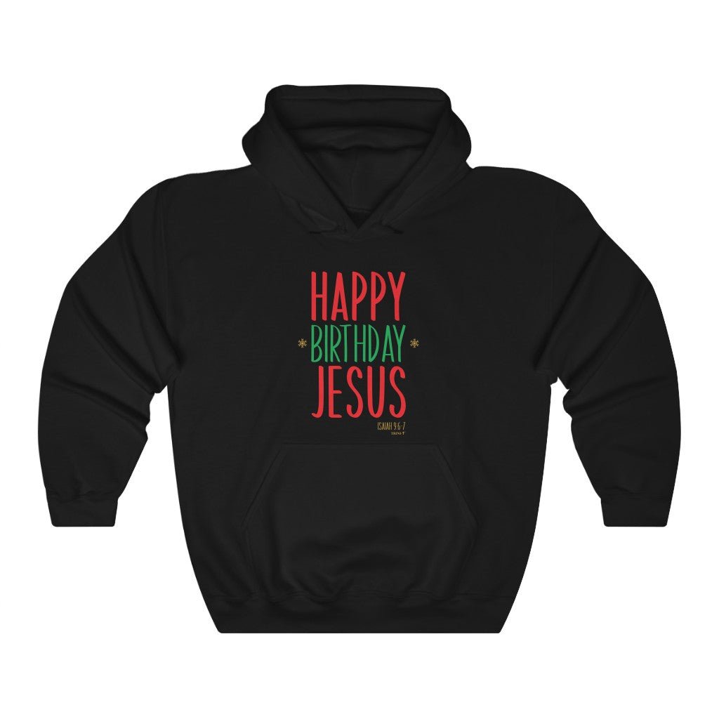 Happy Birthday Jesus - Hoodie -  Navy / S, Navy / M, Navy / L, Navy / XL, Navy / 2XL, Navy / 3XL, Navy / 4XL, Navy / 5XL, Black / S, Royal / S -  Trini-T Ministries