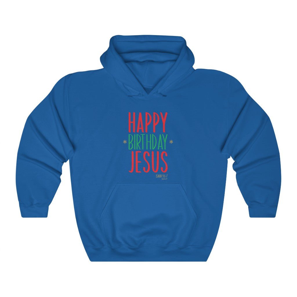 Happy Birthday Jesus - Hoodie -  Navy / S, Navy / M, Navy / L, Navy / XL, Navy / 2XL, Navy / 3XL, Navy / 4XL, Navy / 5XL, Black / S, Royal / S -  Trini-T Ministries