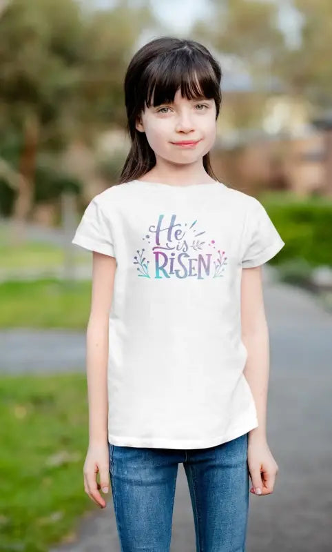 He Is Risen - Kid’s T -  Black / S, Black / M, Black / L, Black / XL, Navy / S, Navy / M, Navy / L, Navy / XL, Dark Grey Heather / S, Dark Grey Heather / M -  Trini-T Ministries