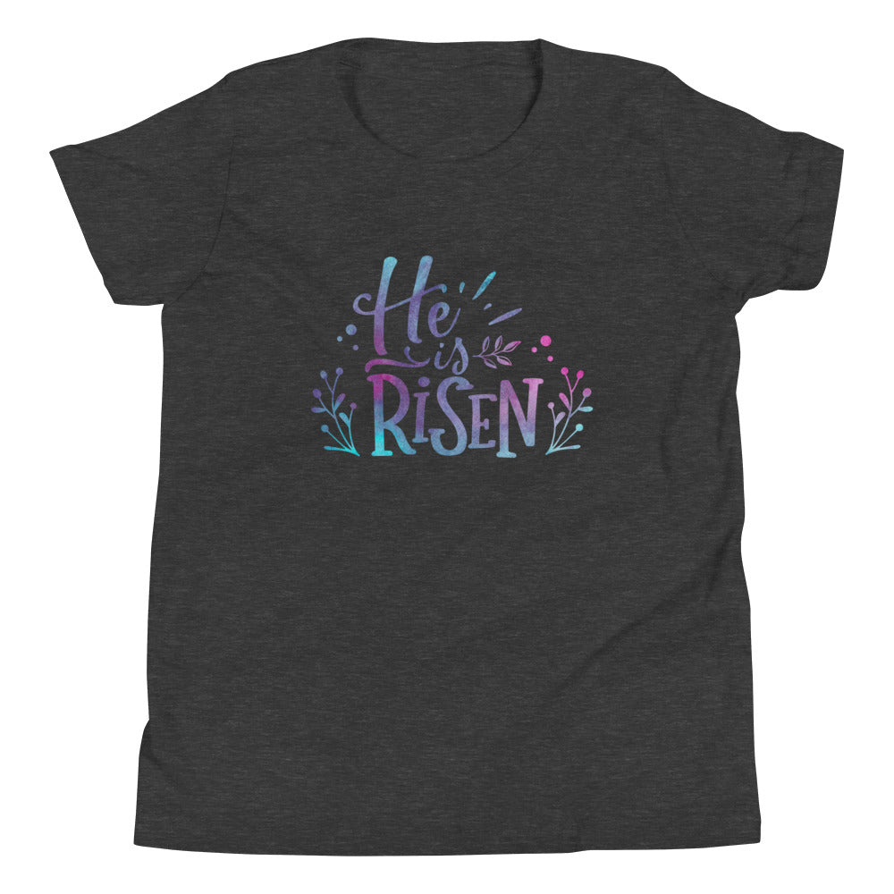 He Is Risen - Kid’s T -  Black / S, Black / M, Black / L, Black / XL, Navy / S, Navy / M, Navy / L, Navy / XL, Dark Grey Heather / S, Dark Grey Heather / M -  Trini-T Ministries