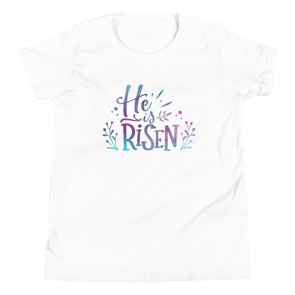 He Is Risen - Kid’s T -  Black / S, Black / M, Black / L, Black / XL, Navy / S, Navy / M, Navy / L, Navy / XL, Dark Grey Heather / S, Dark Grey Heather / M -  Trini-T Ministries