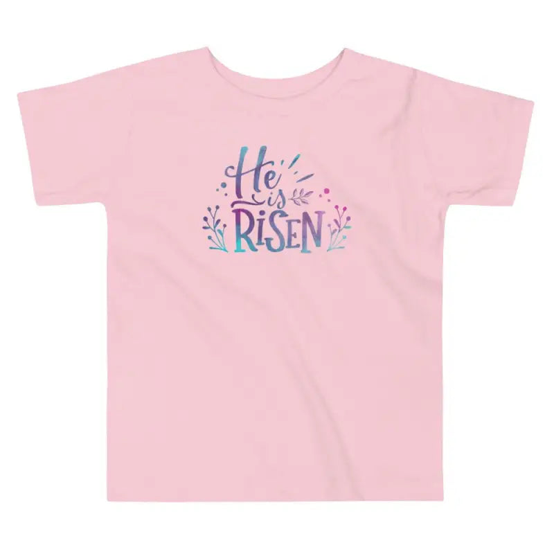 He Is Risen - Toddler’s T -  Black / 2T, Black / 3T, Black / 4T, Black / 5T, Pink / 2T, Pink / 3T, Pink / 4T, Pink / 5T, White / 2T, White / 3T -  Trini-T Ministries