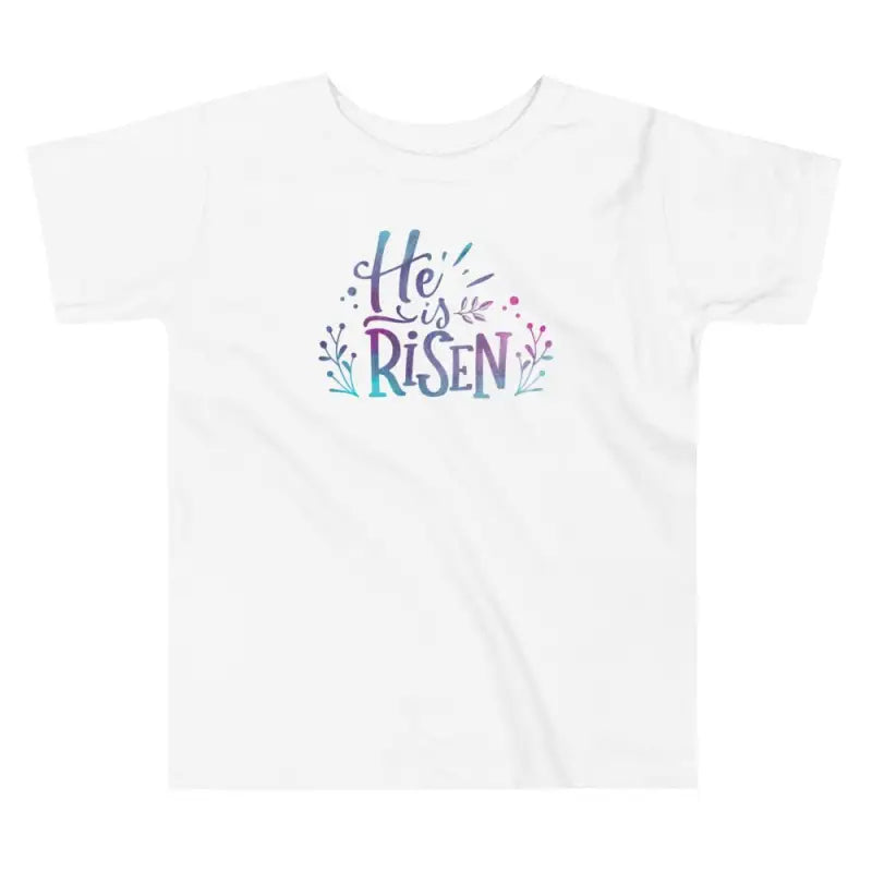 He Is Risen - Toddler’s T -  Black / 2T, Black / 3T, Black / 4T, Black / 5T, Pink / 2T, Pink / 3T, Pink / 4T, Pink / 5T, White / 2T, White / 3T -  Trini-T Ministries