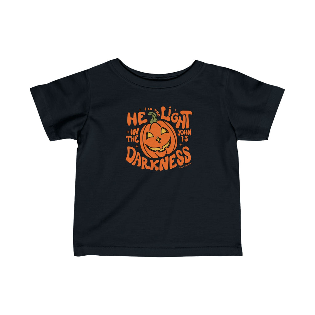 He is the Light - Baby’s T-shirt - Black / 6M - Kids clothes