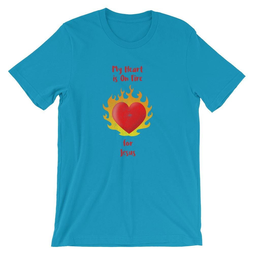 Heart On Fire - Women’s T -  White / XS, White / S, White / M, White / L, White / XL, White / 2XL, White / 3XL, Black / XS, Black / S, Black / M -  Trini-T Ministries