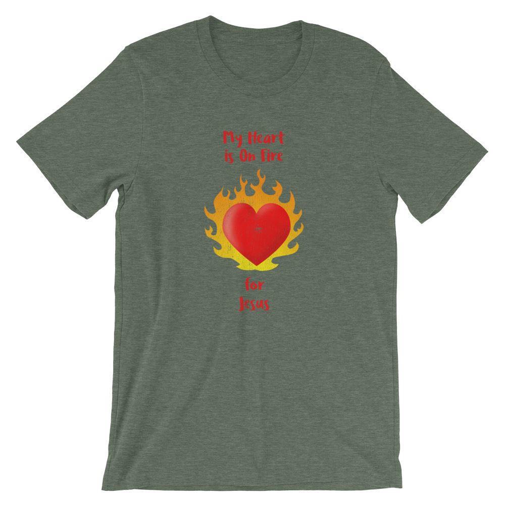 Heart On Fire - Women’s T -  White / XS, White / S, White / M, White / L, White / XL, White / 2XL, White / 3XL, Black / XS, Black / S, Black / M -  Trini-T Ministries