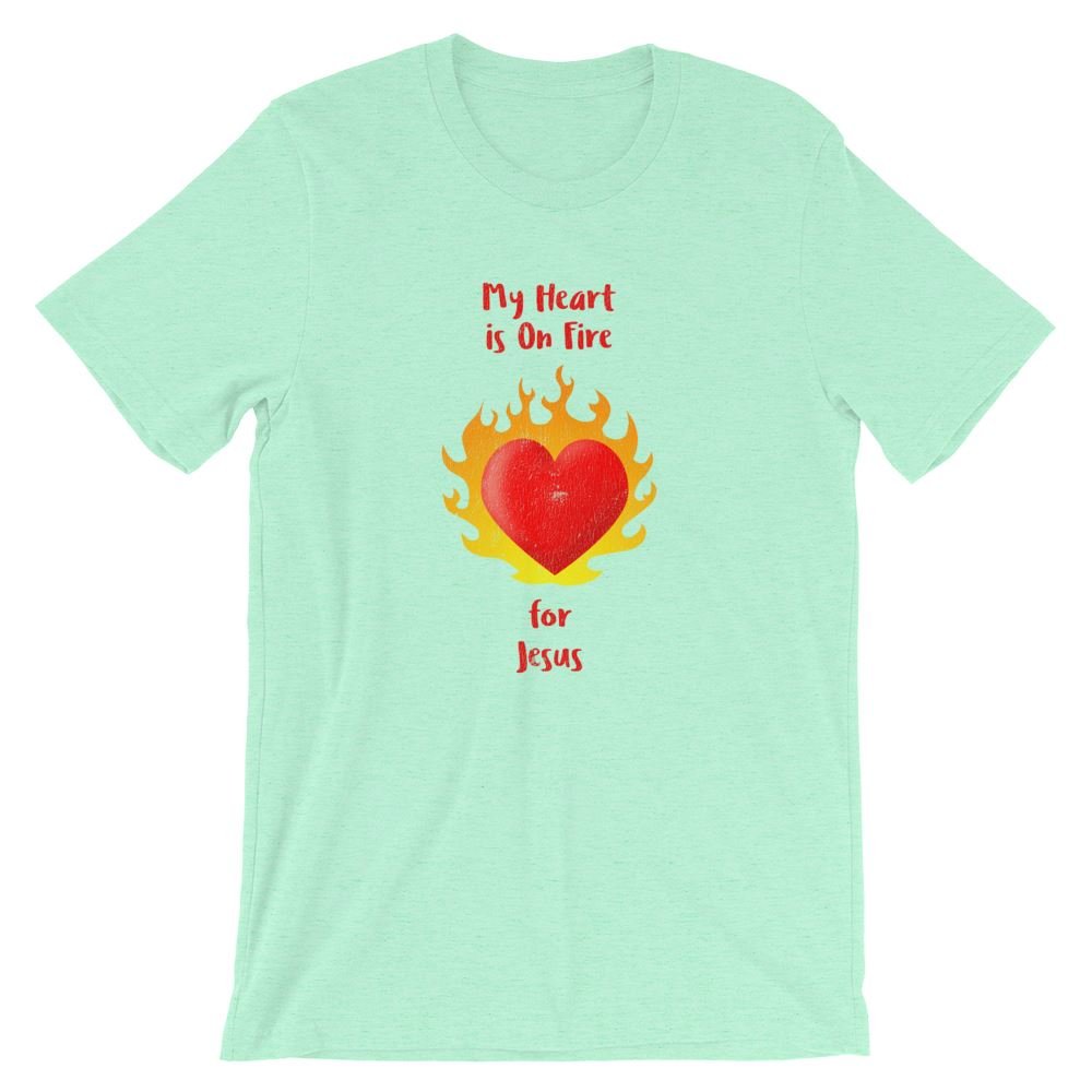 Heart On Fire - Women’s T -  White / XS, White / S, White / M, White / L, White / XL, White / 2XL, White / 3XL, Black / XS, Black / S, Black / M -  Trini-T Ministries