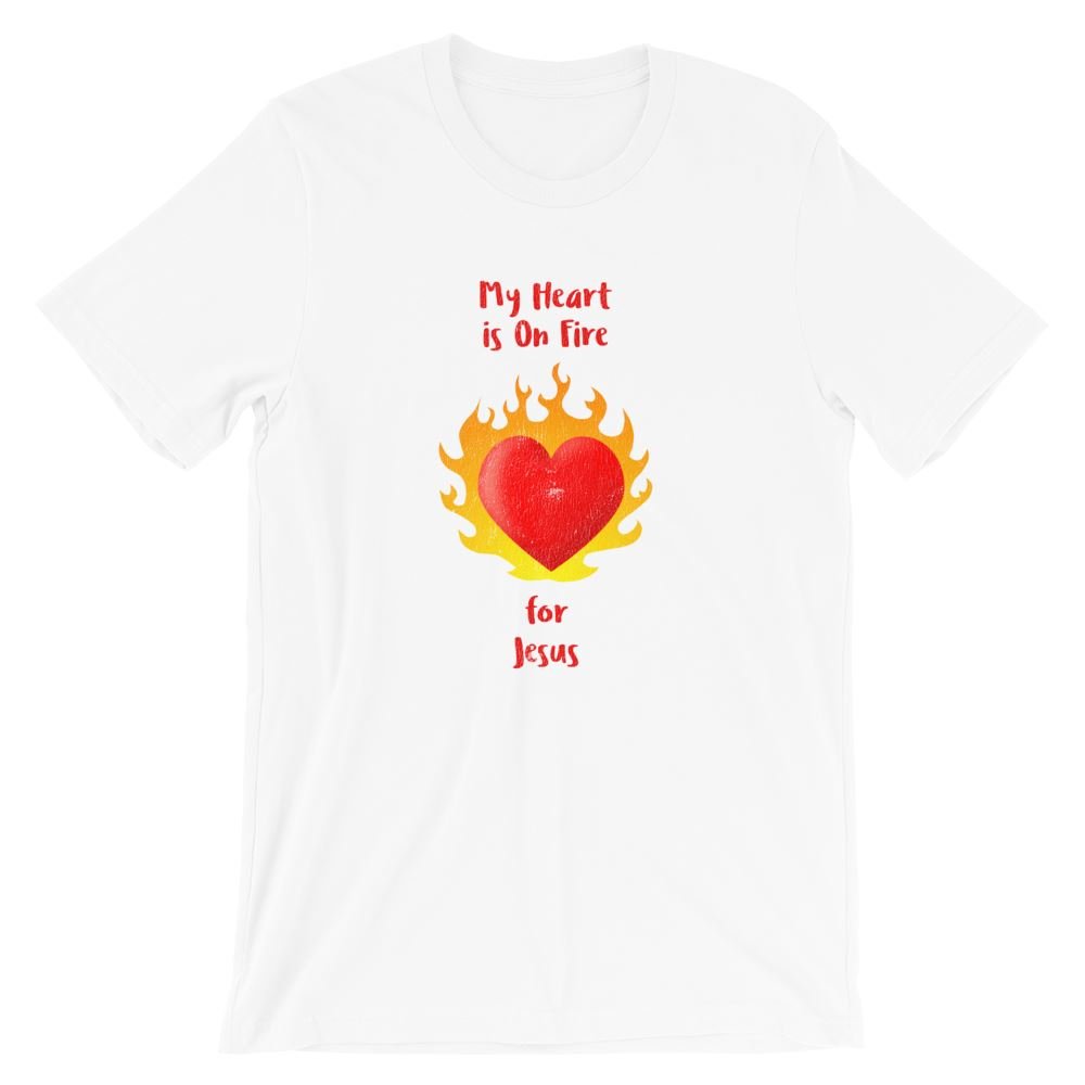 Heart On Fire - Women’s T -  White / XS, White / S, White / M, White / L, White / XL, White / 2XL, White / 3XL, Black / XS, Black / S, Black / M -  Trini-T Ministries