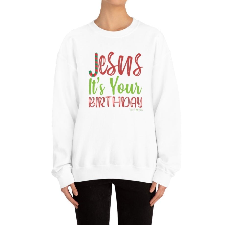 Jesus' Birthday - Sweatshirt -  S / Red, M / Red, L / Red, XL / Red, 2XL / Red, 3XL / Red, S / Black, M / Black, L / Black, XL / Black -  Trini-T Ministries