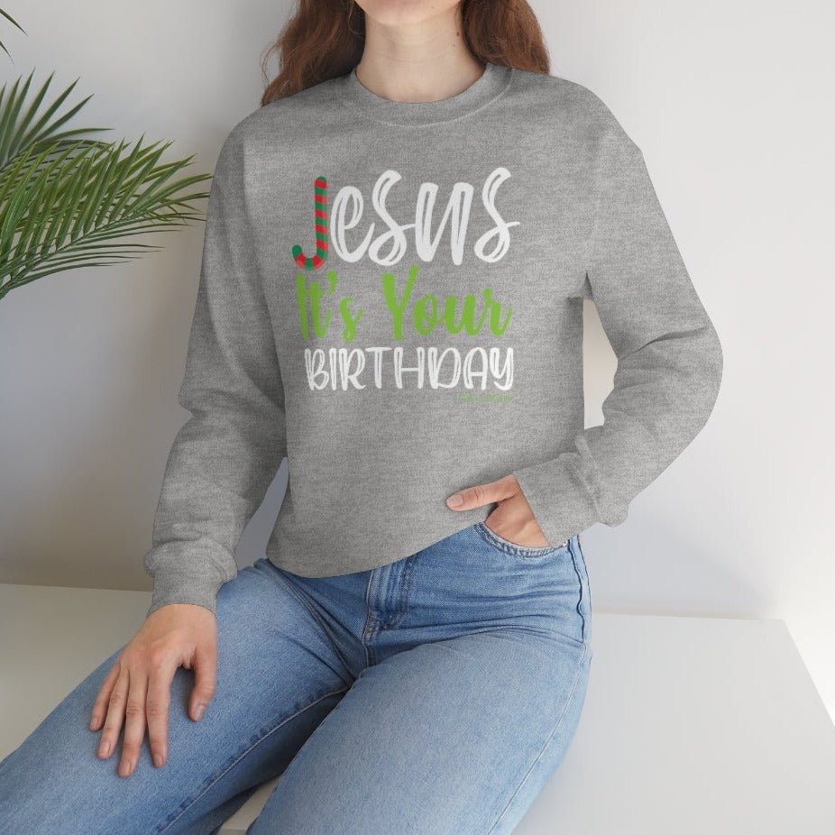 Jesus' Birthday - Sweatshirt -  S / Red, M / Red, L / Red, XL / Red, 2XL / Red, 3XL / Red, S / Black, M / Black, L / Black, XL / Black -  Trini-T Ministries