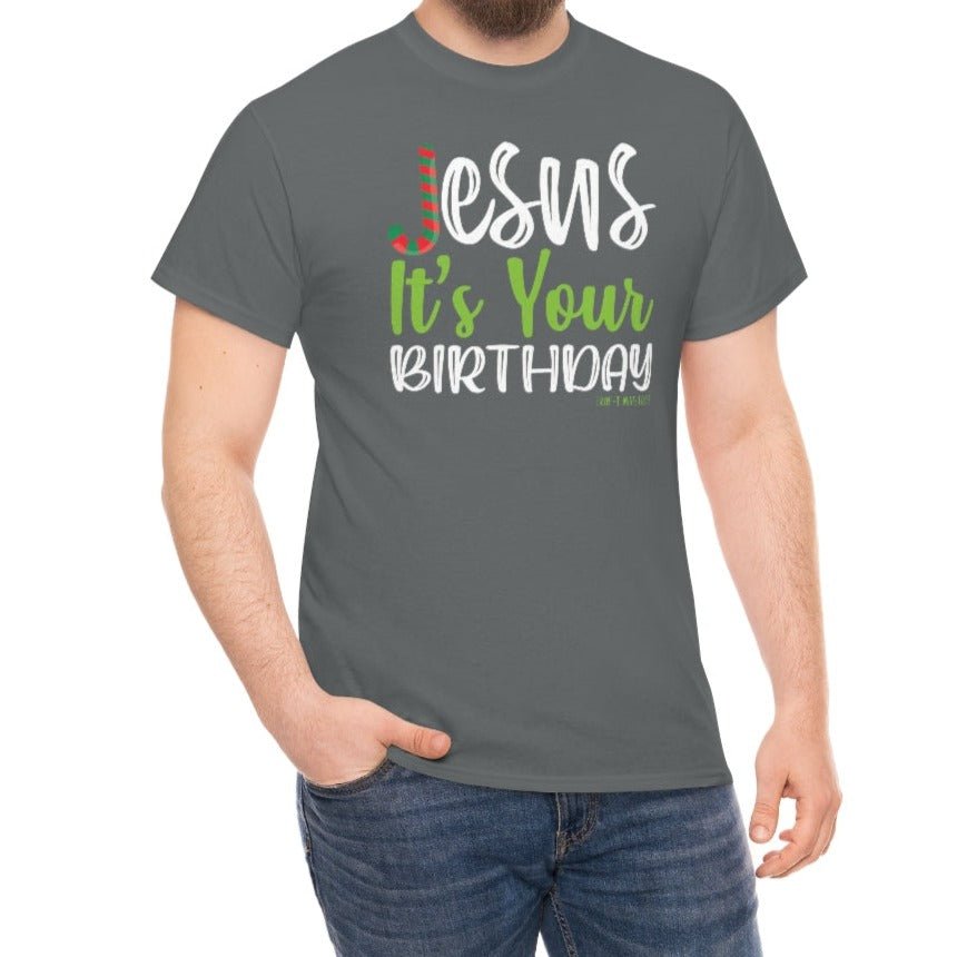 Jesus' Birthday - Unisex T -  Navy / S, Navy / M, Navy / L, Navy / XL, Navy / 2XL, Navy / 3XL, Navy / 4XL, Navy / 5XL, Black / S, Black / M -  Trini-T Ministries