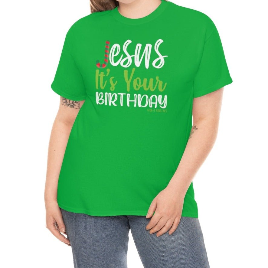 Jesus' Birthday - Unisex T -  Navy / S, Navy / M, Navy / L, Navy / XL, Navy / 2XL, Navy / 3XL, Navy / 4XL, Navy / 5XL, Black / S, Black / M -  Trini-T Ministries