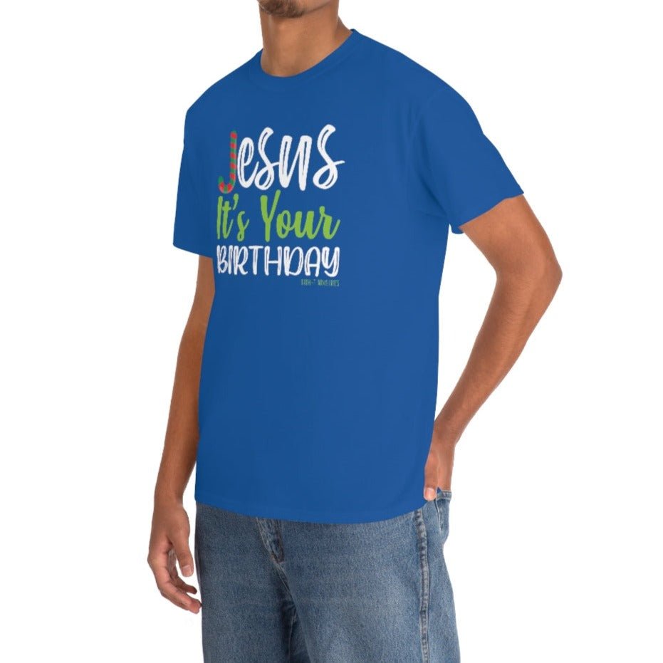 Jesus' Birthday - Unisex T -  Navy / S, Navy / M, Navy / L, Navy / XL, Navy / 2XL, Navy / 3XL, Navy / 4XL, Navy / 5XL, Black / S, Black / M -  Trini-T Ministries