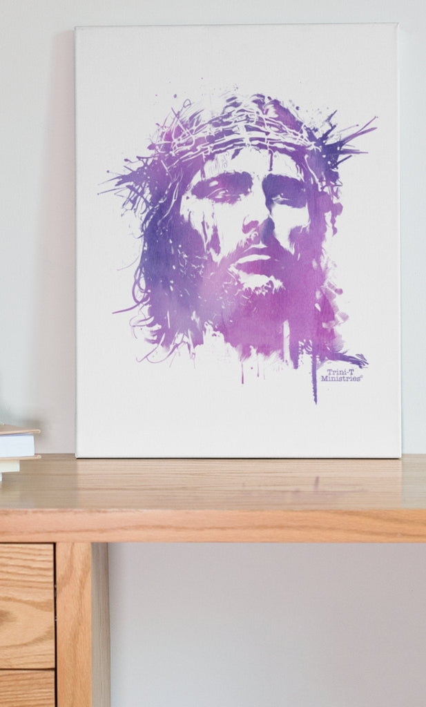 Jesus Crown of Thorns - Canvas -  32″ x 48″ / Premium Gallery Wraps (1.25″), 5″ x 7″ / Premium Gallery Wraps (1.25″), 18″ x 24″ / Premium Gallery Wraps (1.25″) -  Trini-T Ministries